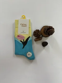 جوراب زنانه طرح لاله آبی