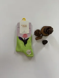 جوراب زنانه طرح لاله سبز